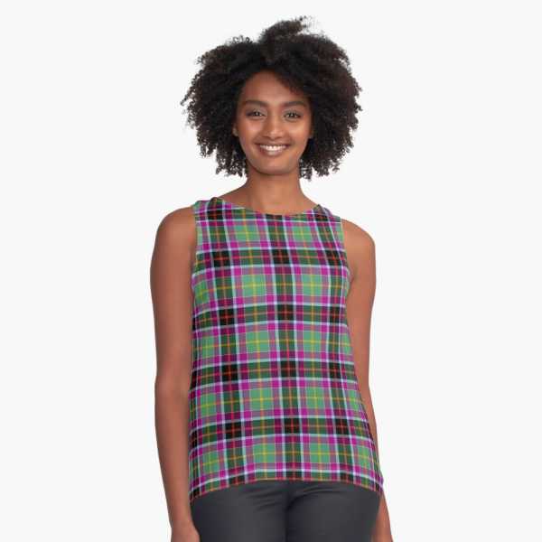 Galawater Ancient District tartan sleeveless top