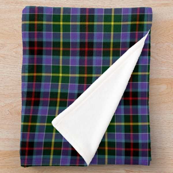 Galawater tartan fleece throw blanket