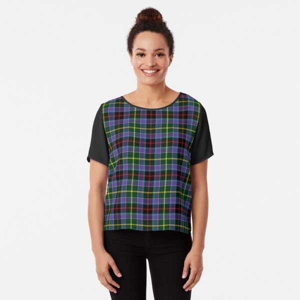 Galawater tartan chiffon top