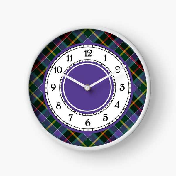 Galawater tartan wall clock