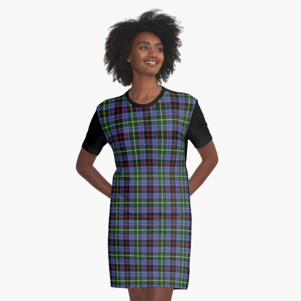 Galawater tartan tee shirt dress