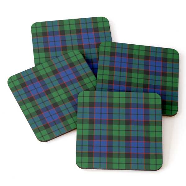 Gallamore tartan beverage coasters