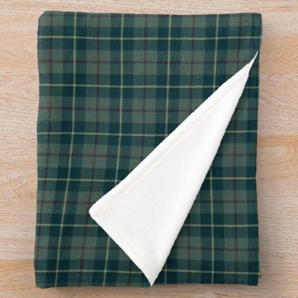 Galloway District tartan fleece throw blanket