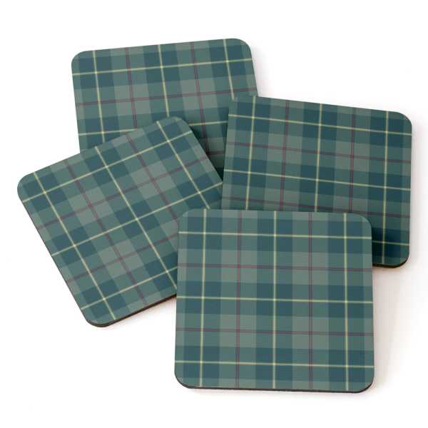 Galloway District tartan beverage coasters