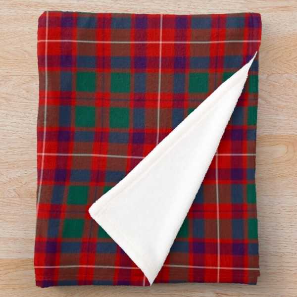 Geddes tartan fleece throw blanket