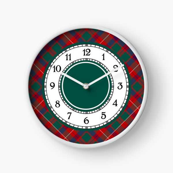 Geddes tartan wall clock