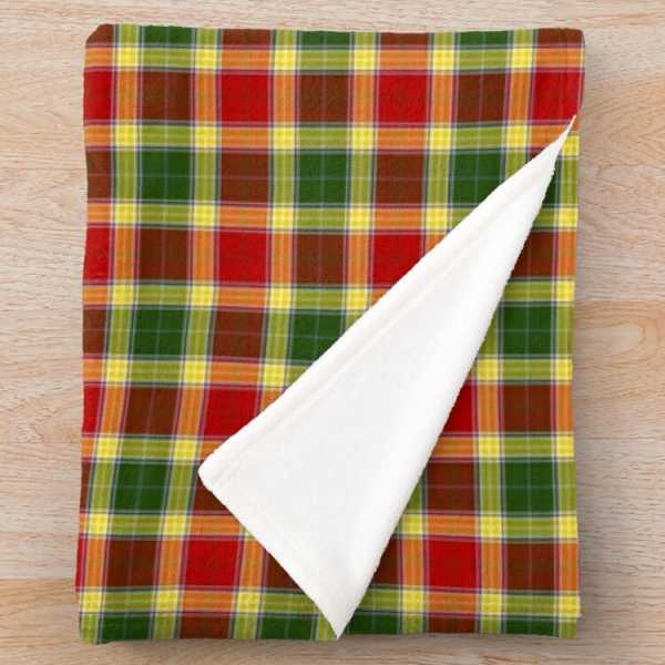 Gibbs tartan fleece throw blanket