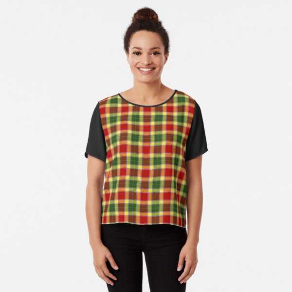 Gibbs tartan chiffon top