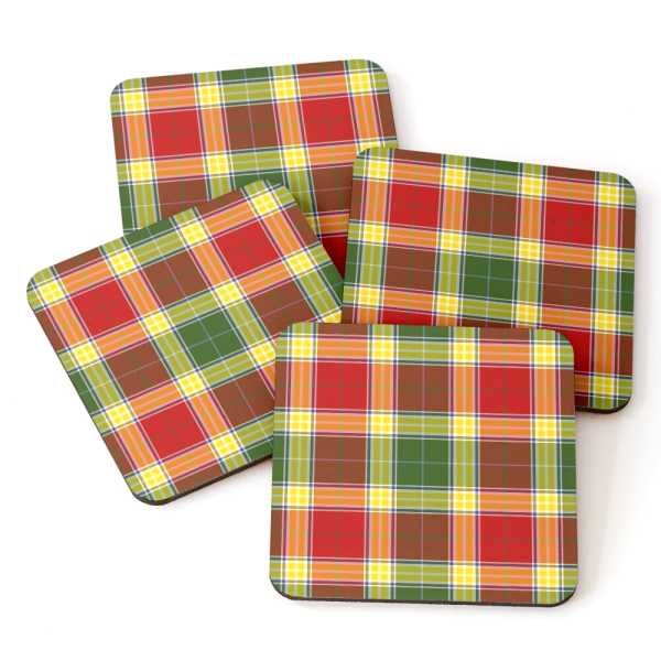 Gibbs tartan beverage coasters