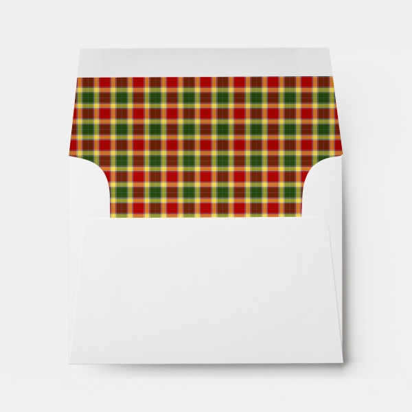 Envelope with Gibbs tartan liner