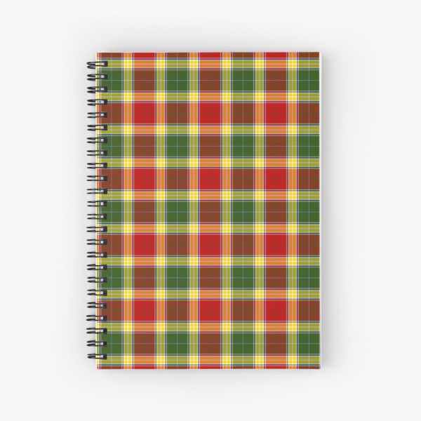 Gibbs tartan spiral notebook