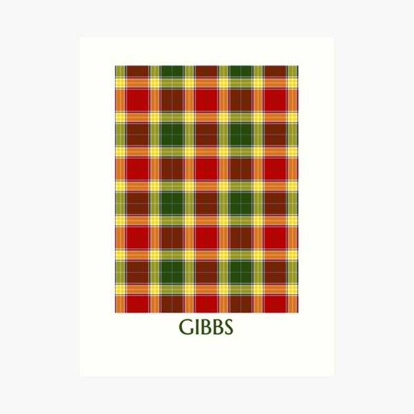 Gibbs tartan art print