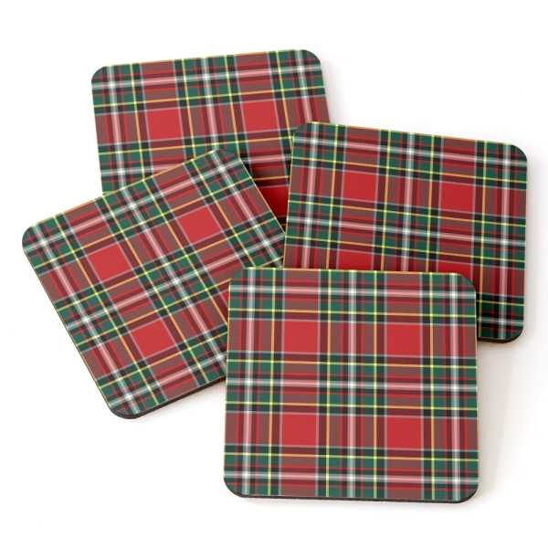 Gillespie tartan beverage coasters