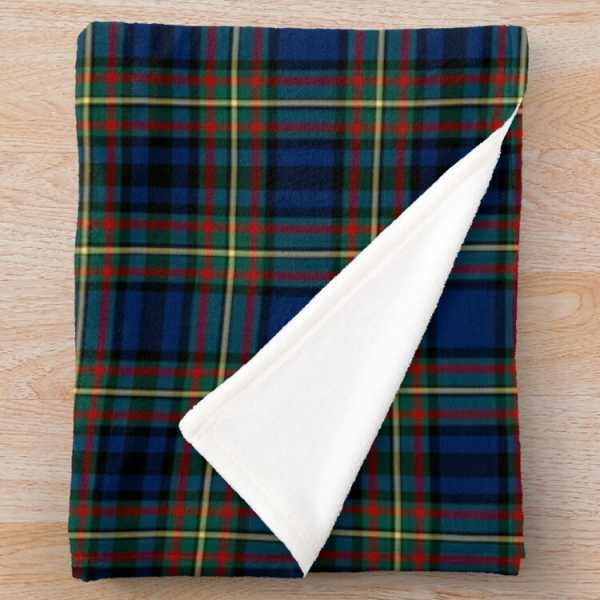 Gillies tartan fleece throw blanket