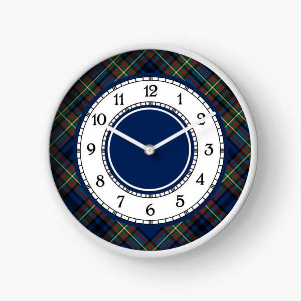 Gillies tartan wall clock