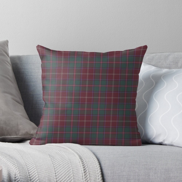 Glen Coe District tartan throw pillow