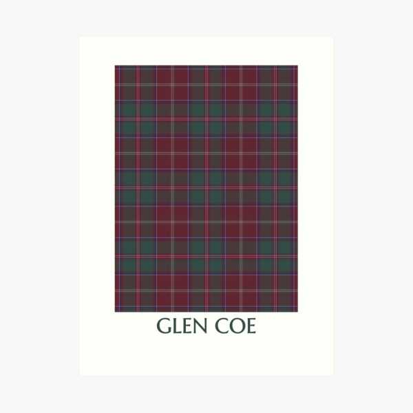 Glen Coe District tartan art print