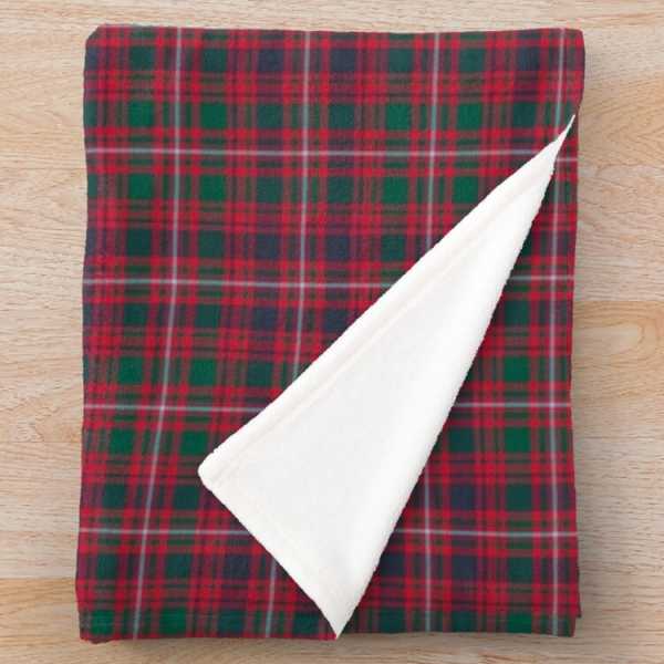 Glen Orchy District tartan fleece throw blanket