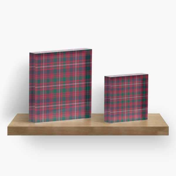 Glen Orchy District tartan acrylic block