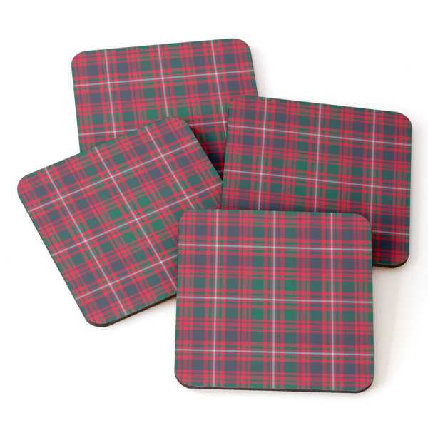 Glen Orchy District tartan beverage coasters