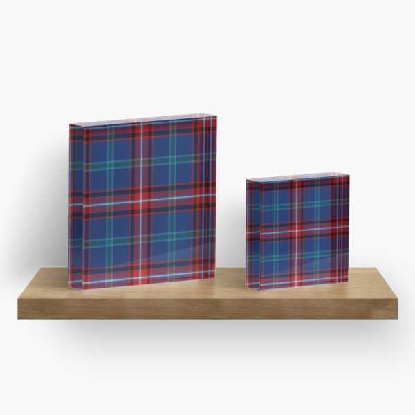 Glenn tartan acrylic block