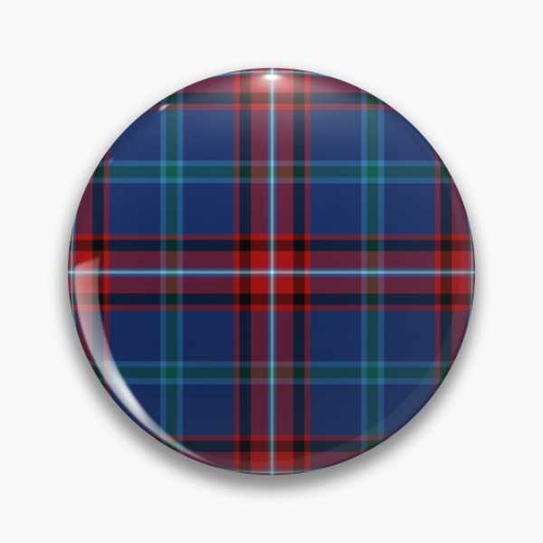 Glenn tartan pinback button