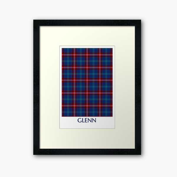 Glenn tartan framed print