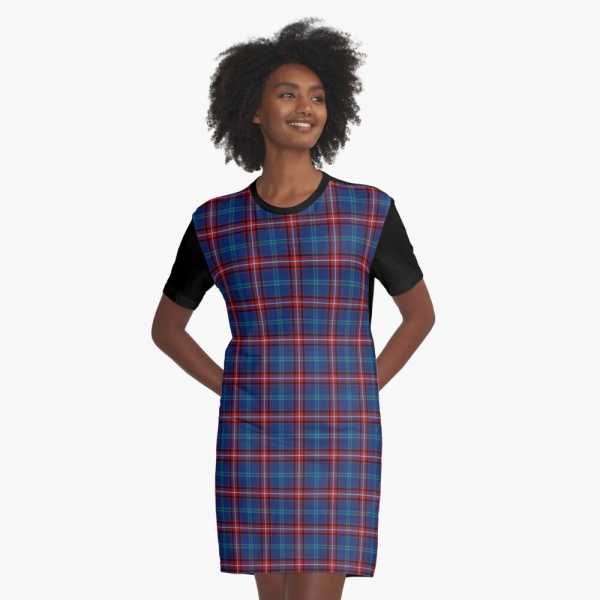 Glenn tartan tee shirt dress