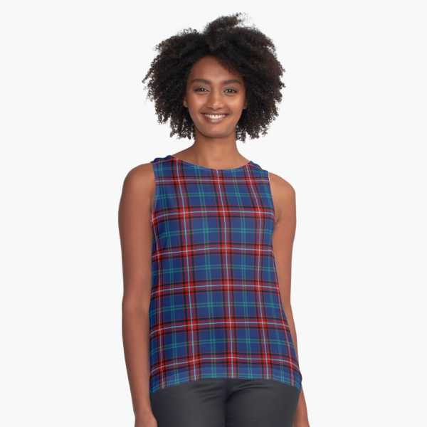 Glenn tartan sleeveless top