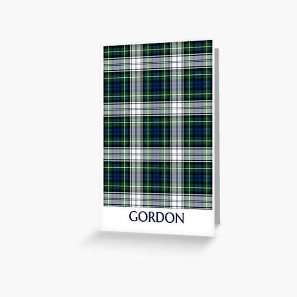 Gordon Dress tartan greeting card