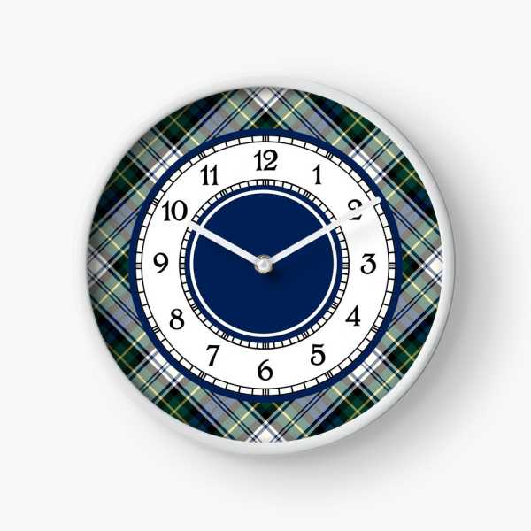 Gordon Dress tartan wall clock