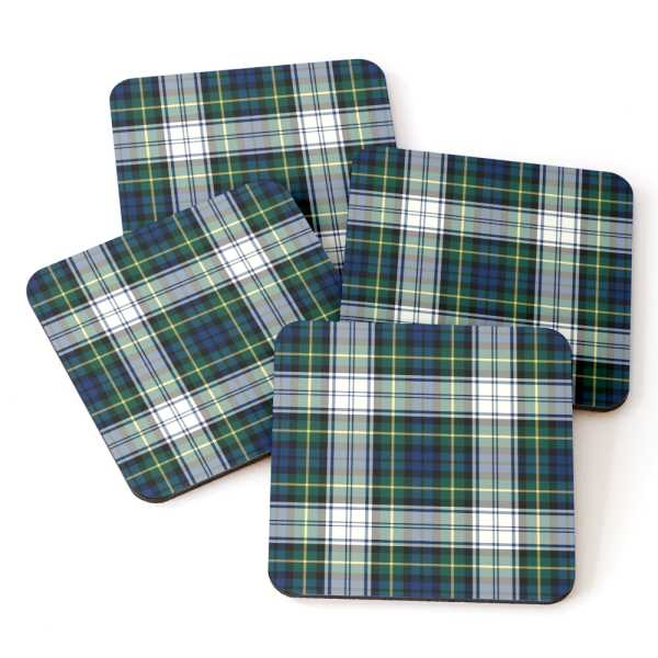 Gordon Dress tartan beverage coasters