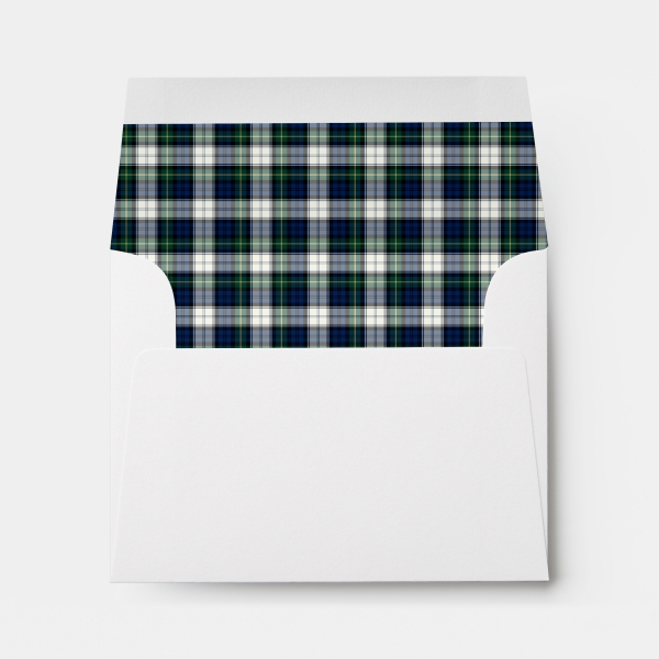 Envelope with Gordon Dress tartan liner