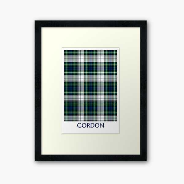 Gordon Dress tartan framed print
