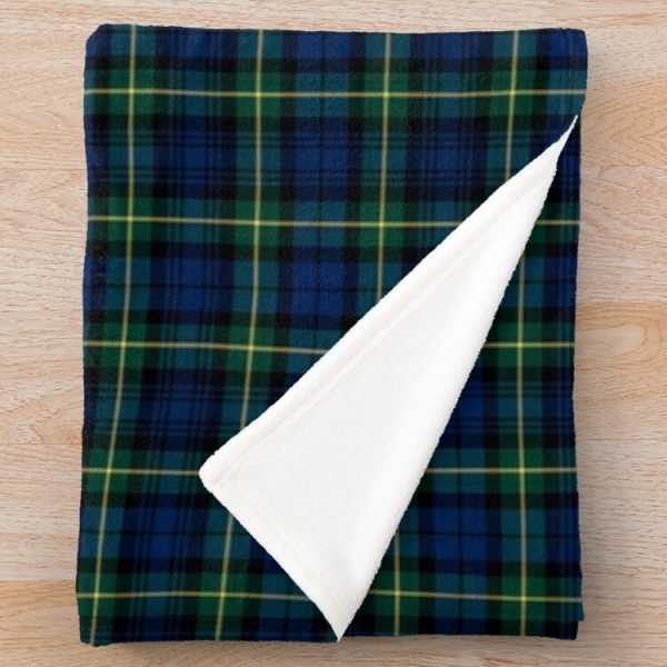 Gordon tartan fleece throw blanket