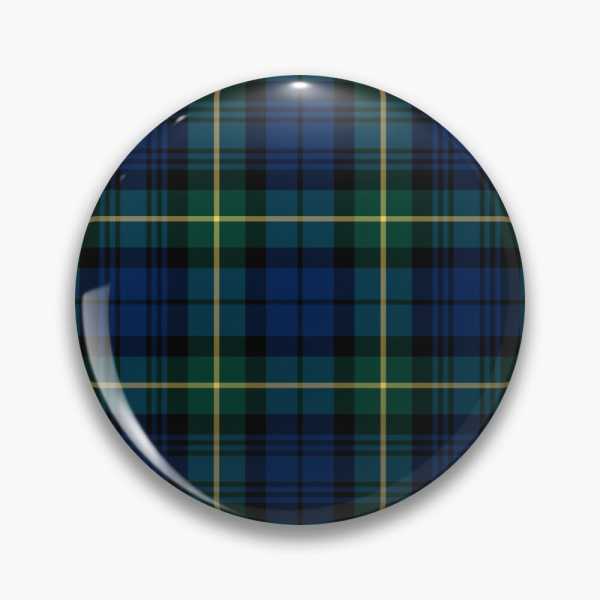 Gordon tartan pinback button