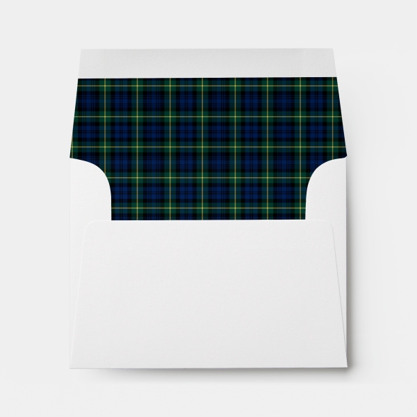 Envelope with Gordon tartan liner