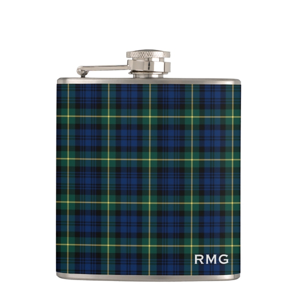 Gordon tartan hip flask