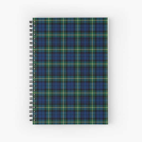 Gordon tartan spiral notebook