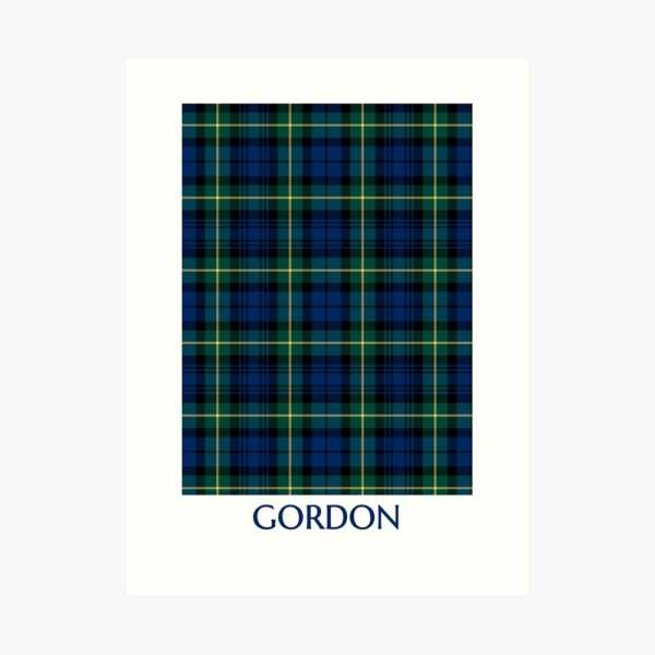 Gordon tartan art print