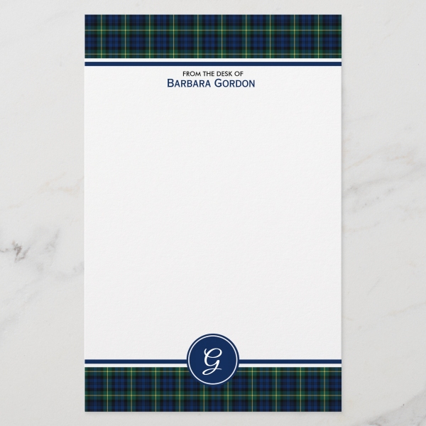 Clan Gordon tartan all occasion stationery from Plaidwerx.com