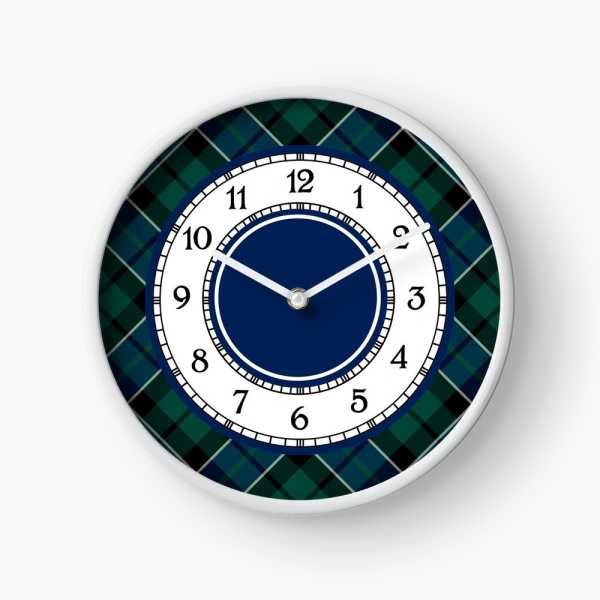 Graham tartan wall clock