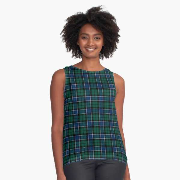 Graham tartan sleeveless top