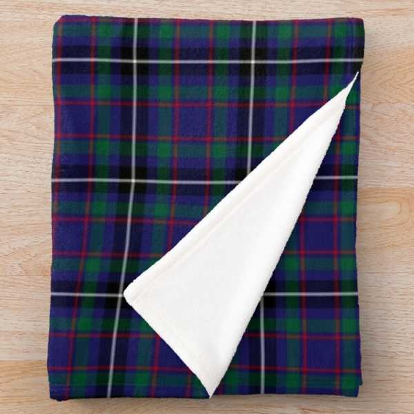 Grainger tartan fleece throw blanket