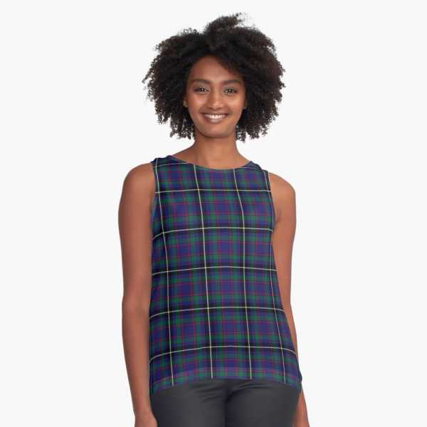 Grainger tartan sleeveless top