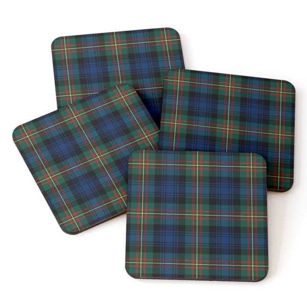 Grant Hunting tartan beverage coasters