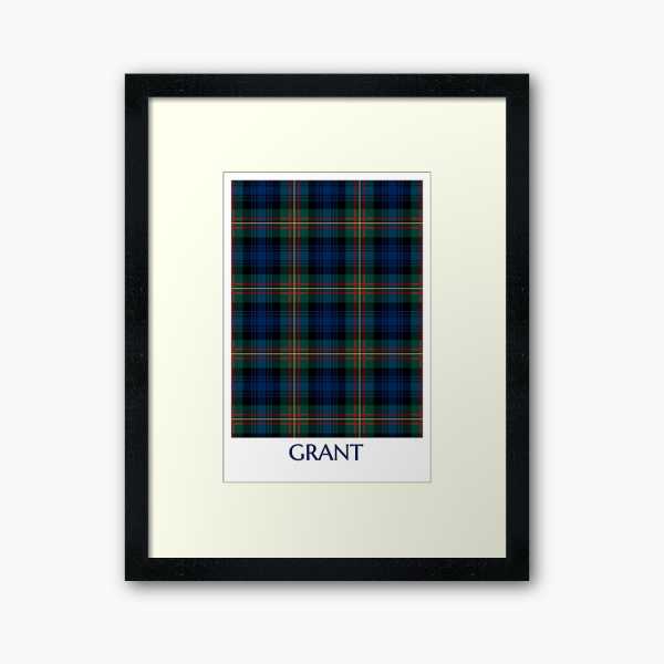 Grant Hunting tartan framed print