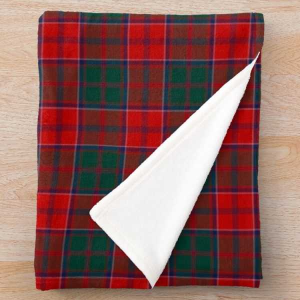 Grant tartan fleece throw blanket