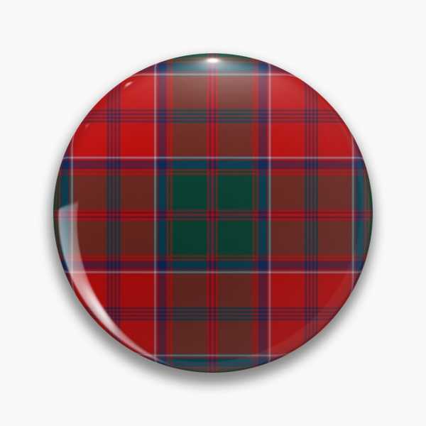 Grant tartan pinback button