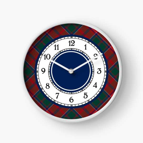 Grant tartan wall clock